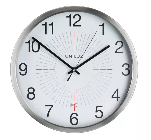 Buy your Wall clock Unilux Outdoor radio-controlled gray at QuickOffice BV