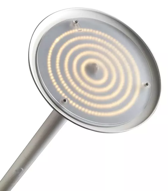 Een Vloerlamp Unilux Pryska led hout wit koop je bij EconOffice