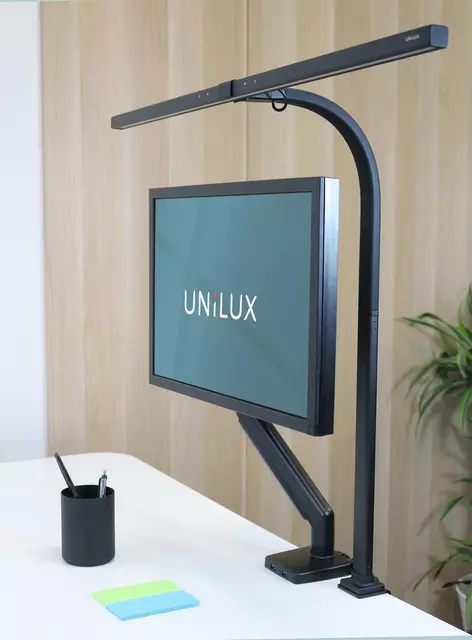 Een Bureaulamp Unilux Strata led zwart koop je bij EconOffice