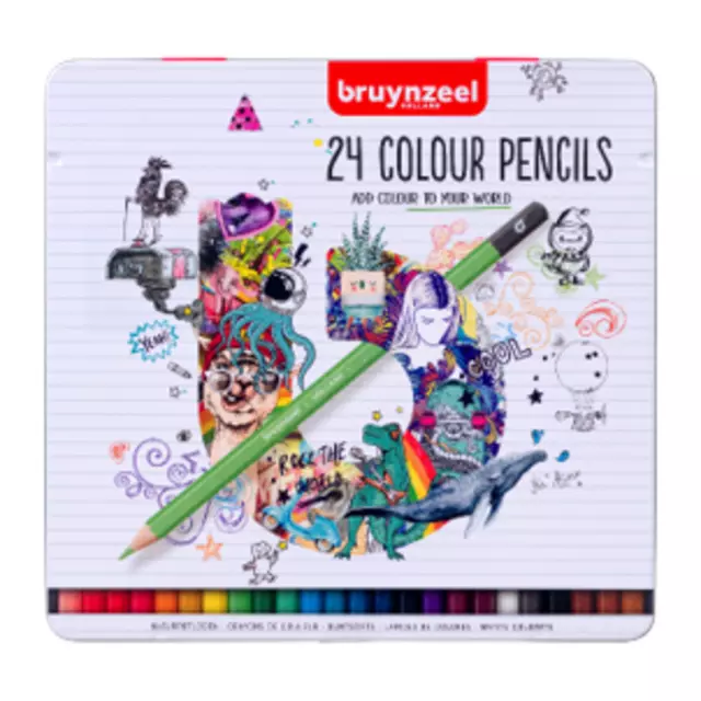 Een Crayon de couleur Bruynzeel boîte 24 pièces koop je bij Van Hoye Kantoor BV