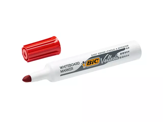 Een Viltstift Bic Velleda 1711 whiteboard rond large rood koop je bij EconOffice