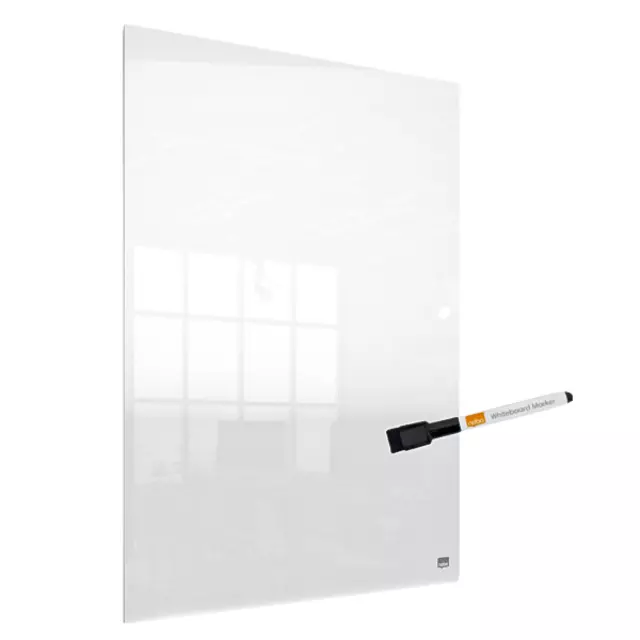 Een Whiteboard Nobo desktop transparant acryl 600x450mm koop je bij Van Leeuwen Boeken- en kantoorartikelen