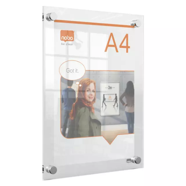 Een Infobord Nobo Premium Plus A4 acryl wand koop je bij KantoorProfi België BV