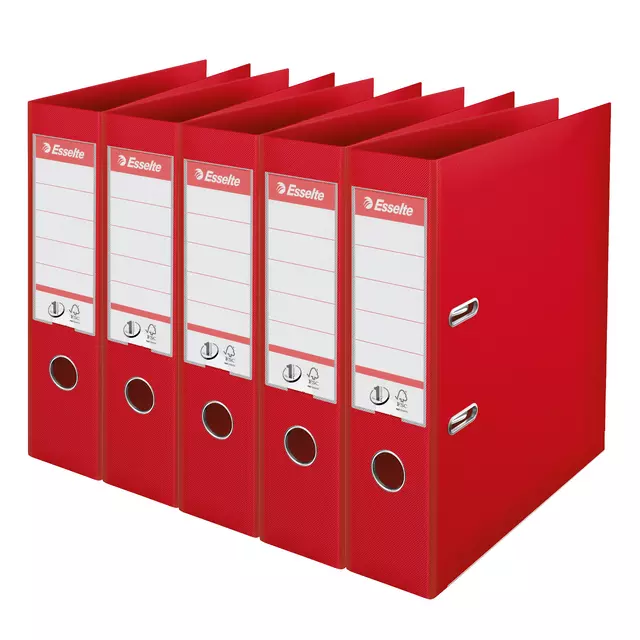 Een Ordner Esselte Vivida No.1 multipack 75mm A4 5 stuks rood koop je bij QuickOffice BV