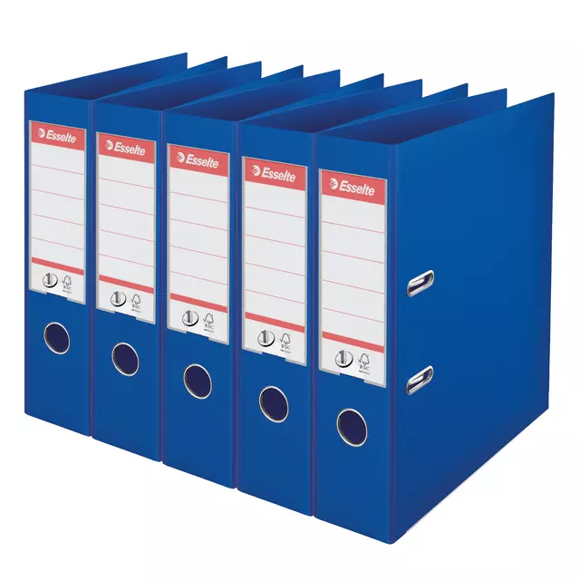 Een Ordner Esselte Vivida No.1 multipack 75mm A4 5 stuks blauw koop je bij Alles voor uw kantoor