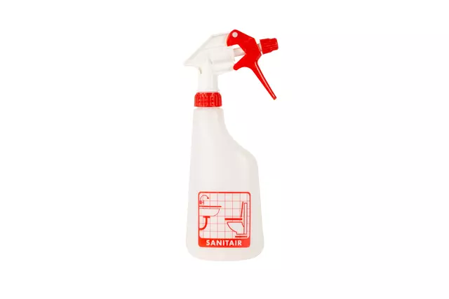 Een Sproeiflacon Cleaninq 600ml leeg met logo sanitair koop je bij Van Leeuwen Boeken- en kantoorartikelen