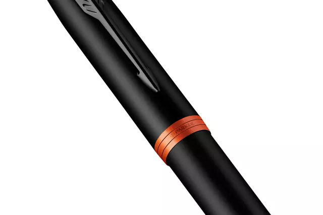 Een Rollerpen Parker IM black orange vibrant ring fijn koop je bij MV Kantoortechniek B.V.