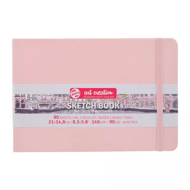 Een Schetsboek Talens Art Creation roze 21x15cm 140gr 80vel koop je bij EconOffice