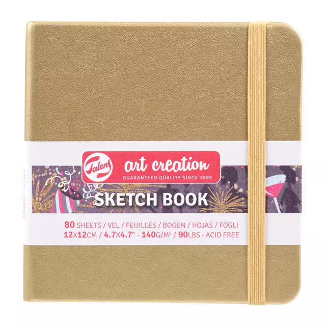 Een Schetsboek Talens Art Creation goudgeel 12x12cm 140gr 80vel koop je bij EconOffice