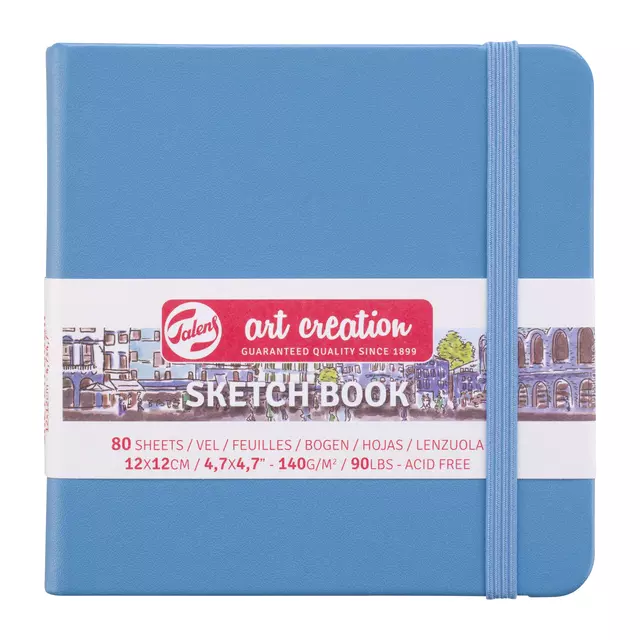 Een Schetsboek Talens Art Creation blauw 12x12cm 140gr 80vel koop je bij Van Hoye Kantoor BV