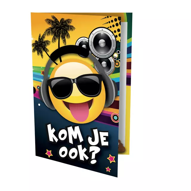 Een Uitnodiging Tropical DJ 17x14.2cm koop je bij Van Leeuwen Boeken- en kantoorartikelen