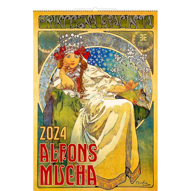 Een Kalender 2025 Helma 365 34x48.5cm Alfons Mucha koop je bij Unimark Office B.V.