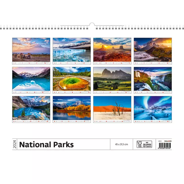 Een Kalender 2025 Helma 365 31.5x45cm Nationale parken koop je bij De Angelot