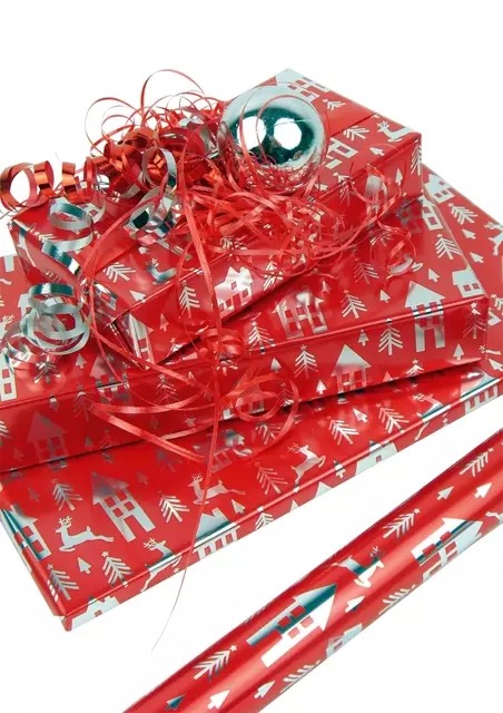 Een Papier cadeau Noël metallic 150x70cm assorti koop je bij QuickOffice BV