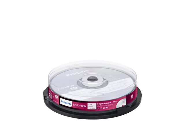 Een DVD+RW Philips 4,7GB 4x SP (10) koop je bij QuickOffice BV