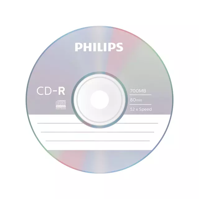 Buy your CD-R Philips 80Min 700MB 52x SL (10) at QuickOffice BV