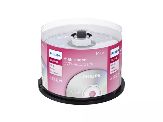 Een DVD-R Philips 4.7GB 16x SP (50) koop je bij Goedkope Kantoorbenodigdheden