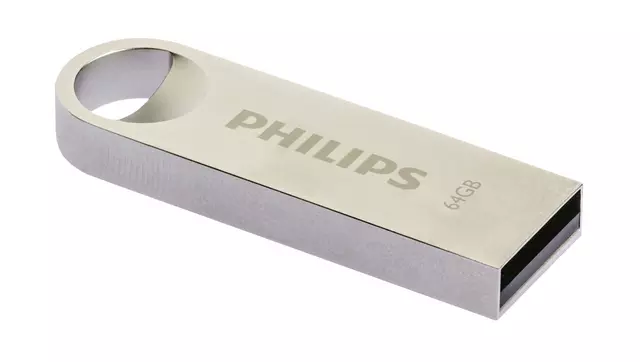 Een USB-stick 2.0 Philips moon vintage silver 64GB koop je bij Goedkope Kantoorbenodigdheden