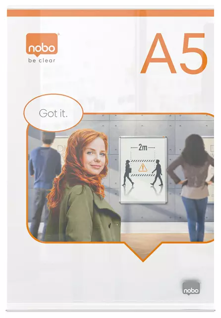 Een Infobord Nobo Premium Plus A5 acryl vrijstaand koop je bij KantoorProfi België BV