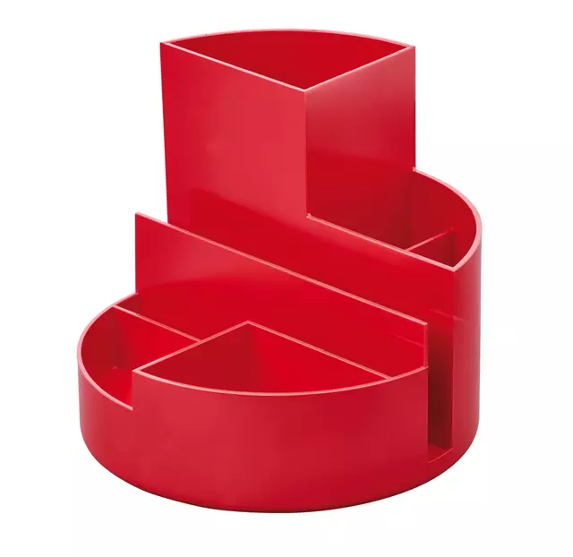 Een Organisateur MAULroundbox Recycled 6 compartiments rouge koop je bij QuickOffice BV