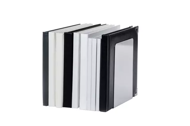 Een Boekensteun MAUL aluminium 12x12x17.5cm set 2 zilver koop je bij EconOffice
