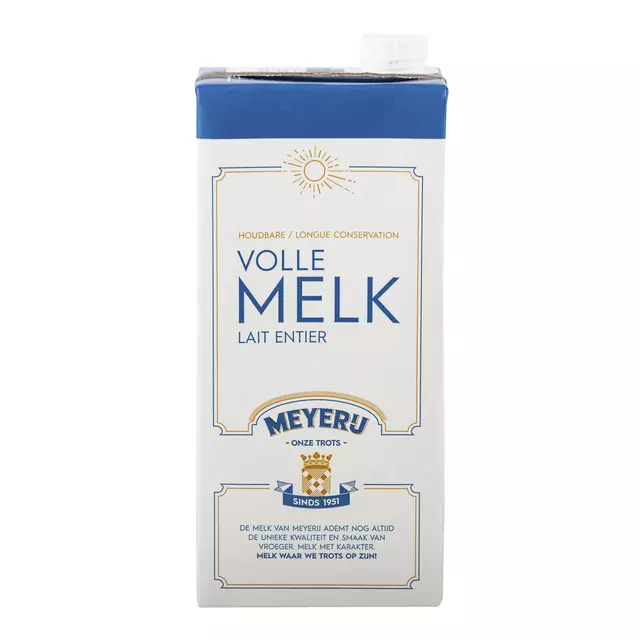Een Melk Meyerij vol lang houdbaar 1 liter koop je bij Totaal Kantoor Goeree