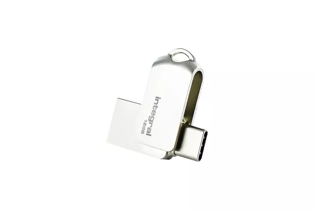Een USB-stick Integral 3.0 USB-360-C Dual 16GB koop je bij EconOffice