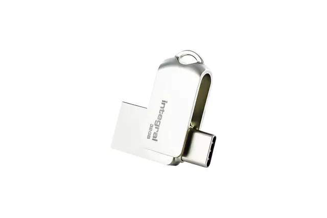 Een USB-stick Integral 3.0 USB-360-C Dual 32GB koop je bij EconOffice
