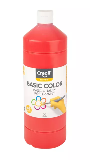 Een Plakkaatverf Creall basic lichtrood 1000ml koop je bij QuickOffice BV