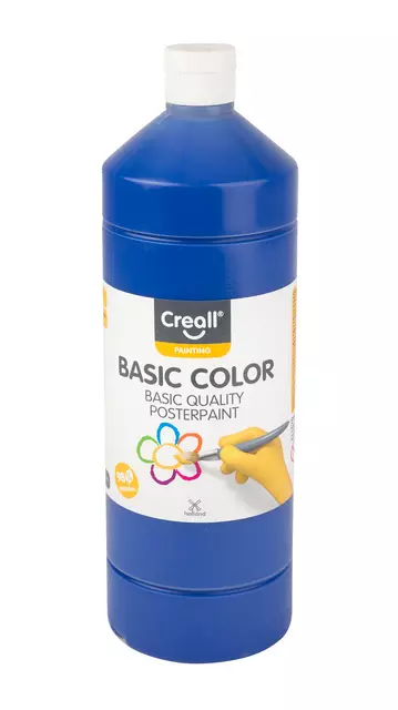 Een Plakkaatverf Creall basic donkerblauw 1000ml koop je bij QuickOffice BV