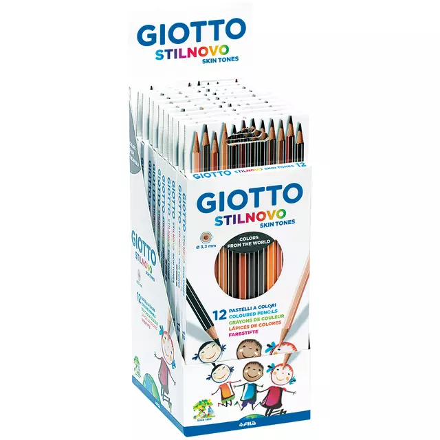 Een Potlood Giotto Stilnovo skin tones 12 stuks koop je bij EconOffice