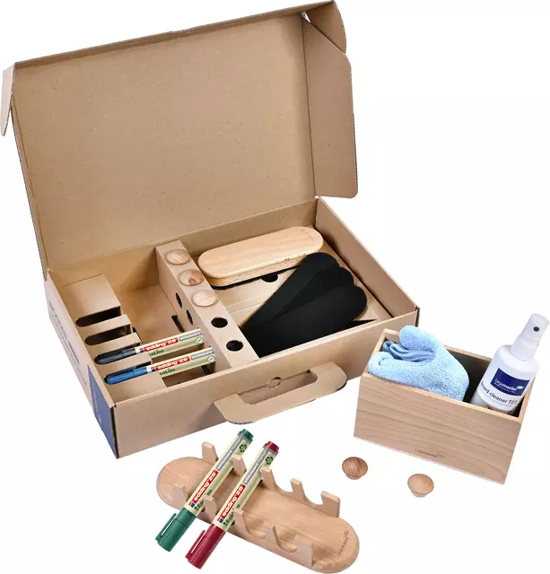 Een Whiteboard accessoire starter kit Legamaster WOODEN koop je bij Van Hoye Kantoor BV