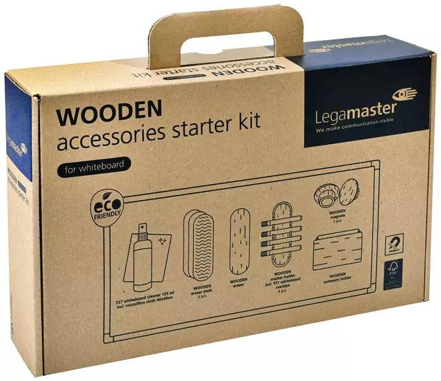 Een Whiteboard accessoire starter kit Legamaster WOODEN koop je bij Van Leeuwen Boeken- en kantoorartikelen