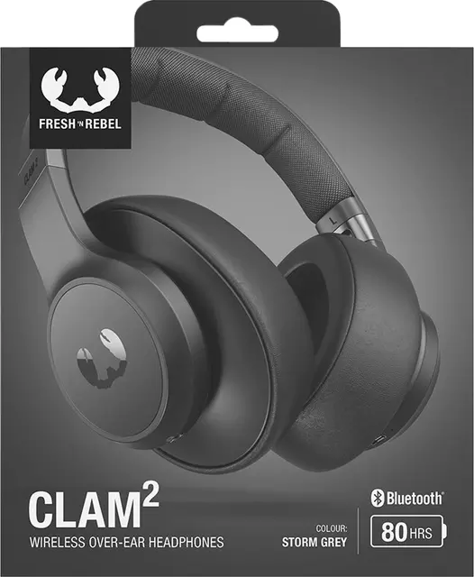 Een Clam 2-Wireless over-ear headphones FnR-Storm Grey koop je bij Van Hoye Kantoor BV