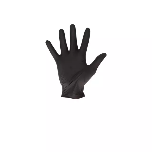 Een Handschoen CMT S soft nitril zwart koop je bij Totaal Kantoor Goeree
