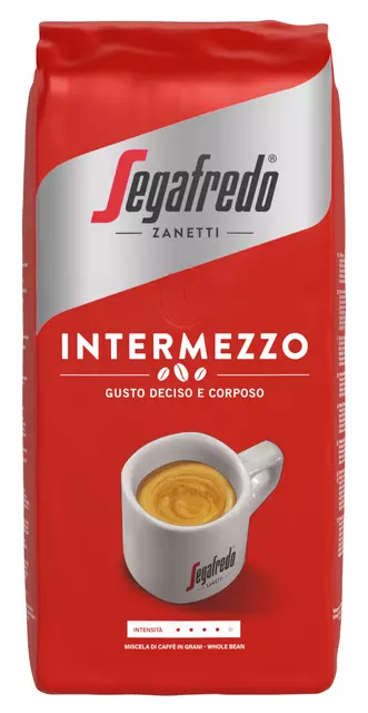 Een Koffie Segafredo Intermezzo bonen 1000gr koop je bij MV Kantoortechniek B.V.