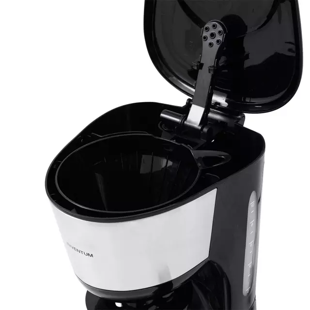 Een Koffiezetapparaat Inventum 1.25liter zwart met rvs koop je bij Totaal Kantoor Goeree