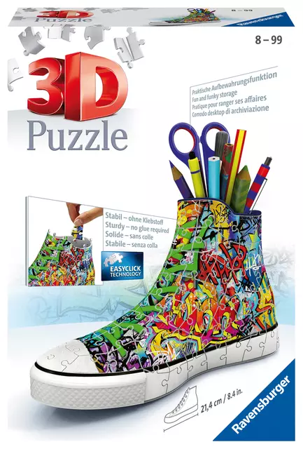 Een 3D puzzel Ravensburger Sneaker Graffiti Style 54 stuks koop je bij EconOffice