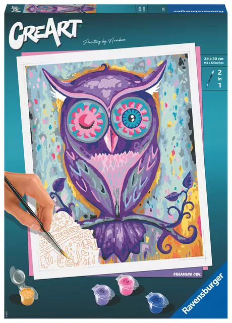 Een Schilderen op nummers CreArt Dreaming Owl koop je bij QuickOffice BV