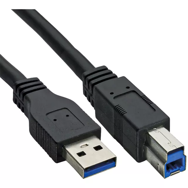 Een Kabel Inline USB-A USB-B 3.0 M 0.5 meter zwart koop je bij EconOffice