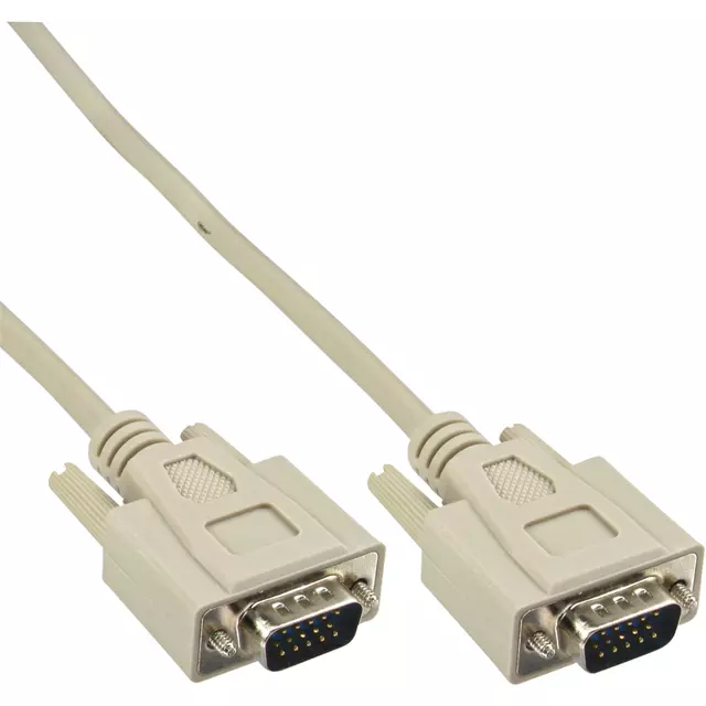 Een Kabel InLine S VGA 15HD M-M 2 meter beige en grijs koop je bij EconOffice