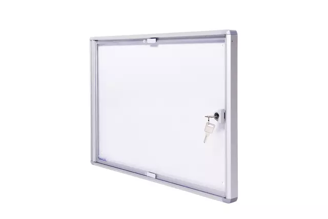 Een Binnenvitrine wand MAULextraslim whiteboard 2xA4 met slot koop je bij Kantoorvakhandel van der Heijde