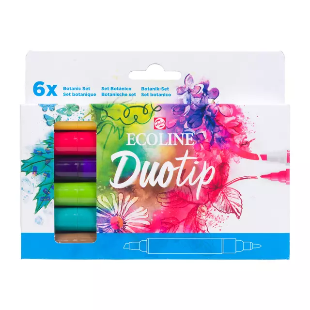 Een Duotip marker Ecoline botanisch set 6 kleuren koop je bij Goedkope Kantoorbenodigdheden
