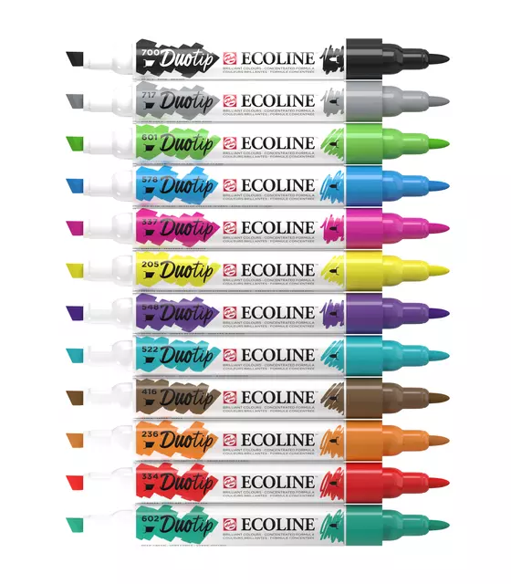 Duotip marker Ecoline basis set 12 kleuren
