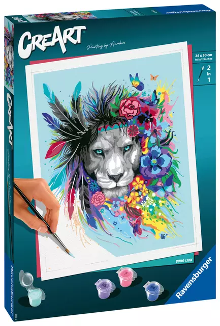 Schilderen op nummers CreArt Boho lion