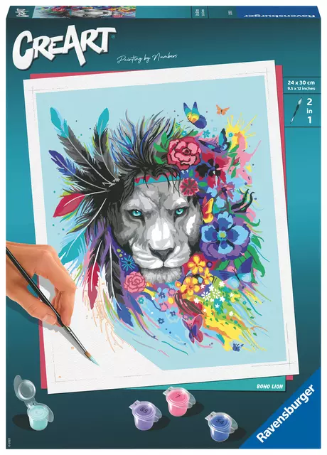 Een Schilderen op nummers CreArt Boho lion koop je bij KantoorProfi België BV