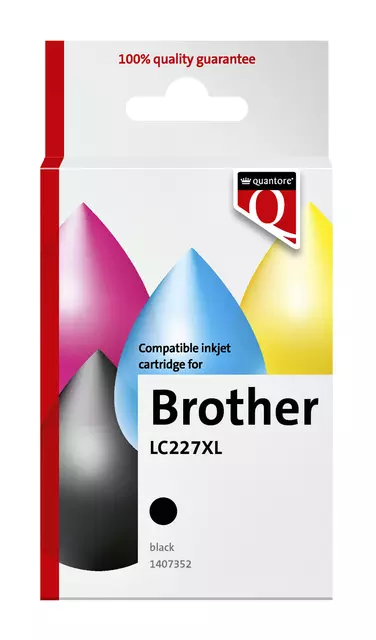 Een Inktcartridge Quantore alternatief tbv Brother LC227XL zwart koop je bij Van Hoye Kantoor BV