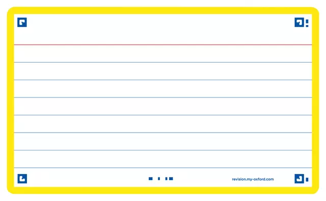 Een Flashcard Oxford 2.0 75x125mm 80vel 250gr lijn geel koop je bij KantoorProfi België BV
