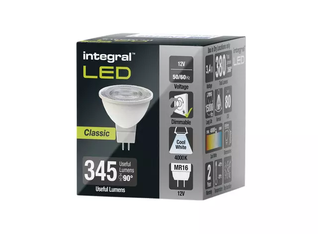 Een Ledlamp Integral MR16 4000K koel wit 4.6W 420lumen koop je bij L&N Partners voor Partners B.V.