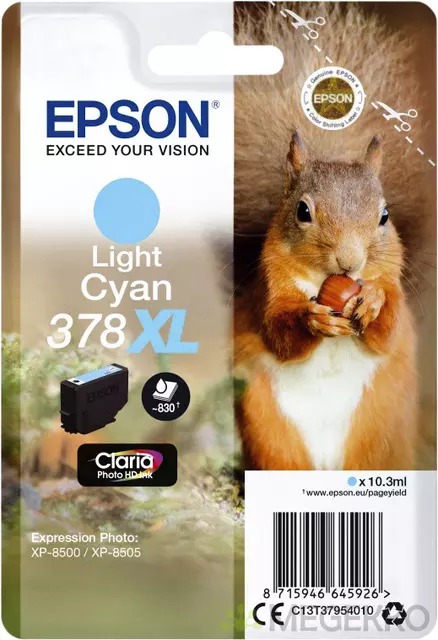 Een Inktcartridge Epson 378XL T3795 lichtblauw koop je bij EconOffice